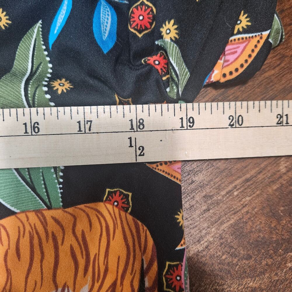 Room Service Tiger Print Pajama Set M Maximalist Dopamine Decor Botanical 2pc - Picture 6 of 10